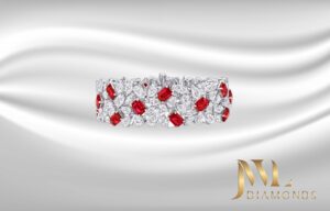 Diamond and rubies Eternity Band Ring